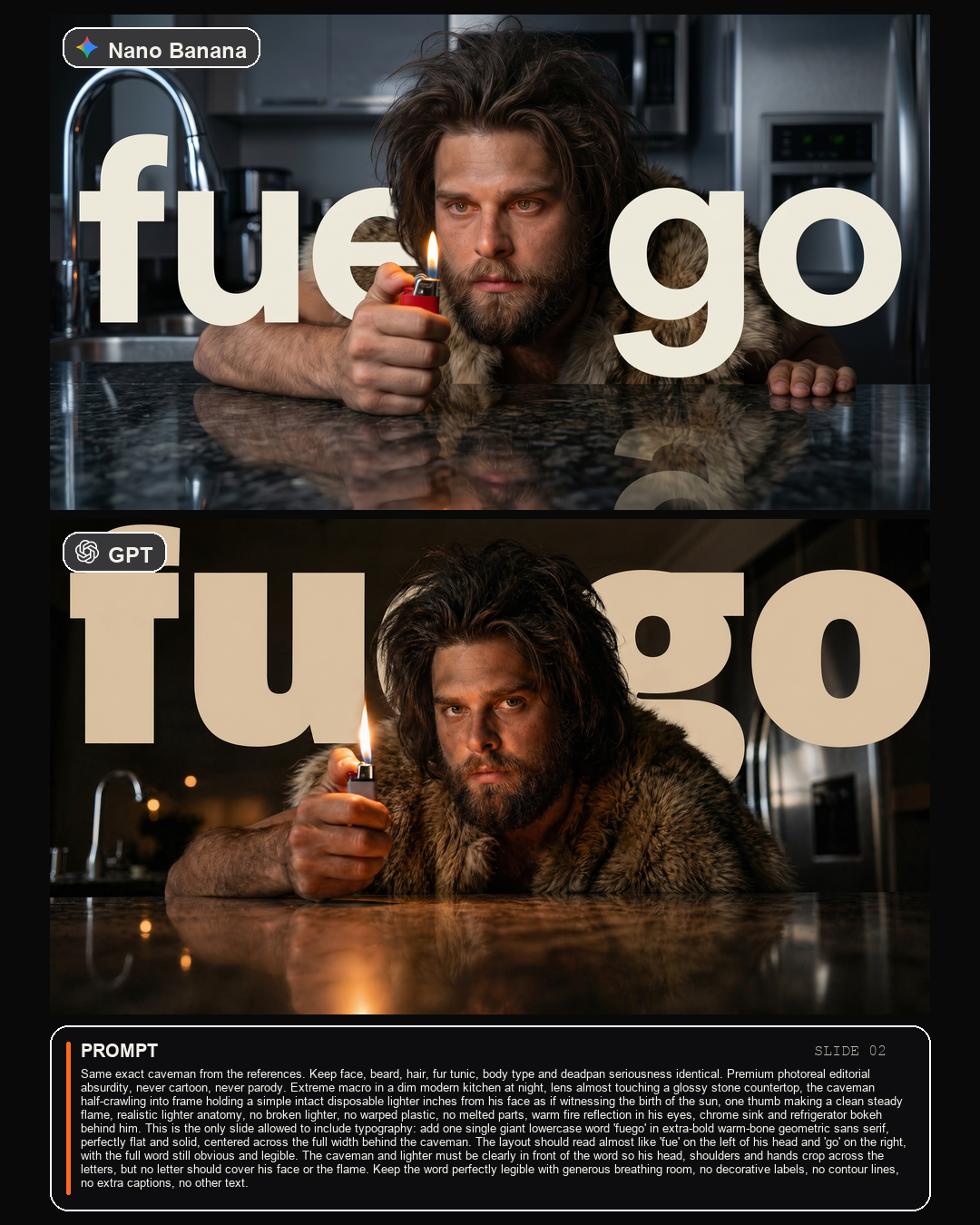 Slide comparativa fuego entre Nano Banana y GPT Image 2