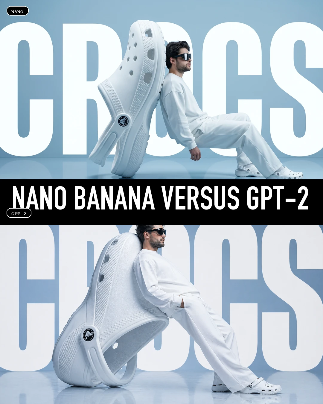 Portada Nano Banana versus GPT-2